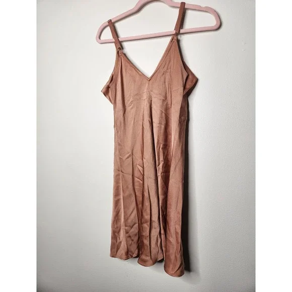 A.L.C. Kinley Satin Ruffled Sleeveless Slip Mini Dress Rose Gold Size 4 -  www.rajagirimanappuram.com